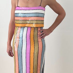 Ivanna Sequin Dress Veronica Beard Size 4
